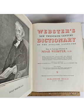 1943 Websters New Twentieth Century Dictionary Unabridged By Noah Webster Ltd.
